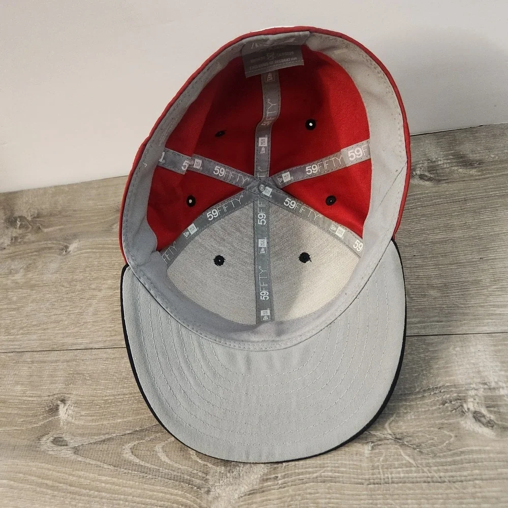 Boston Red Sox MLB 59Fifty New Era Gray Label Baseball Hat Cap Size 7-3/8 Fitted